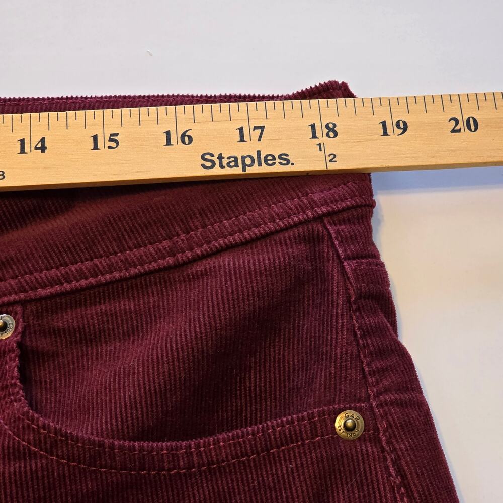 Gap Corduroy Pants Womens 16L Red High Stride Wide Leg High Rise Stretch Retro - Picture 8 of 11